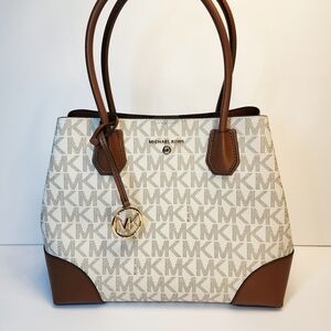 Michael Kors White and Brown Women's Bag